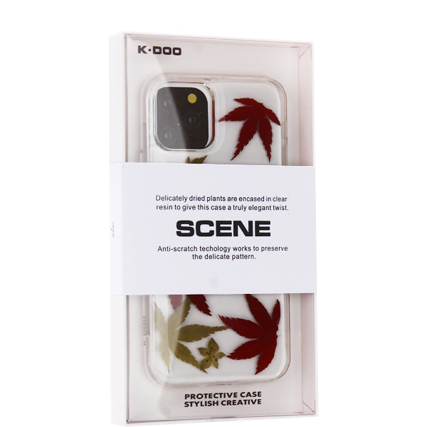 Чехол-накладка силиконовая KZDOO Scene TPU+Lucite для Iphone 11 (6.1") Листья