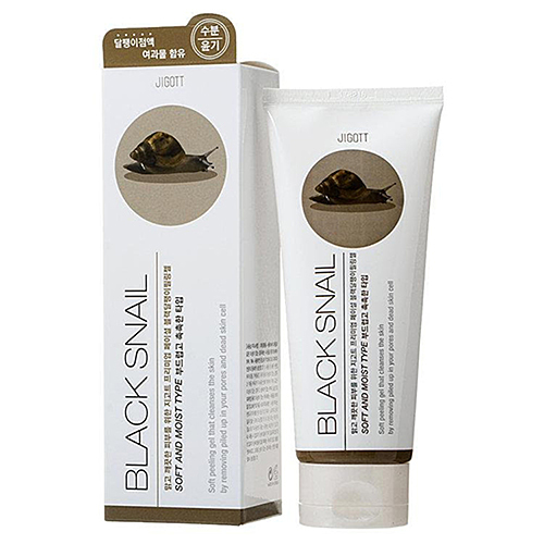 JIGOTT Premium Facial Black Snail Peeling Gel Гель с муцином черной улитки