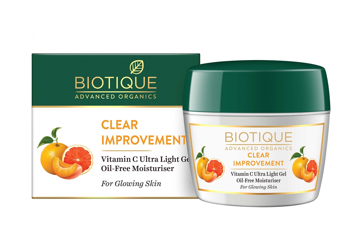 Biotique Advanced Organics Clear Improvement Vitamin C Ultra Light Gel Oil-Free Moisturiser Сверхлёгкий безмасляный увлажняющий гель для лица с витамином С  175г