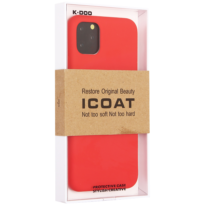 Чехол-накладка силиконовая KZDOO iCoat Liquid Silicone для iPhone 11 Pro Max (6.5") Красный