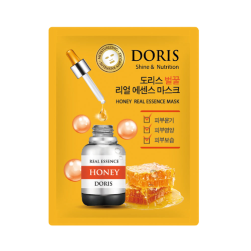 Doris Набор тканевых масок для лица «мёд» - Honey real essence mask