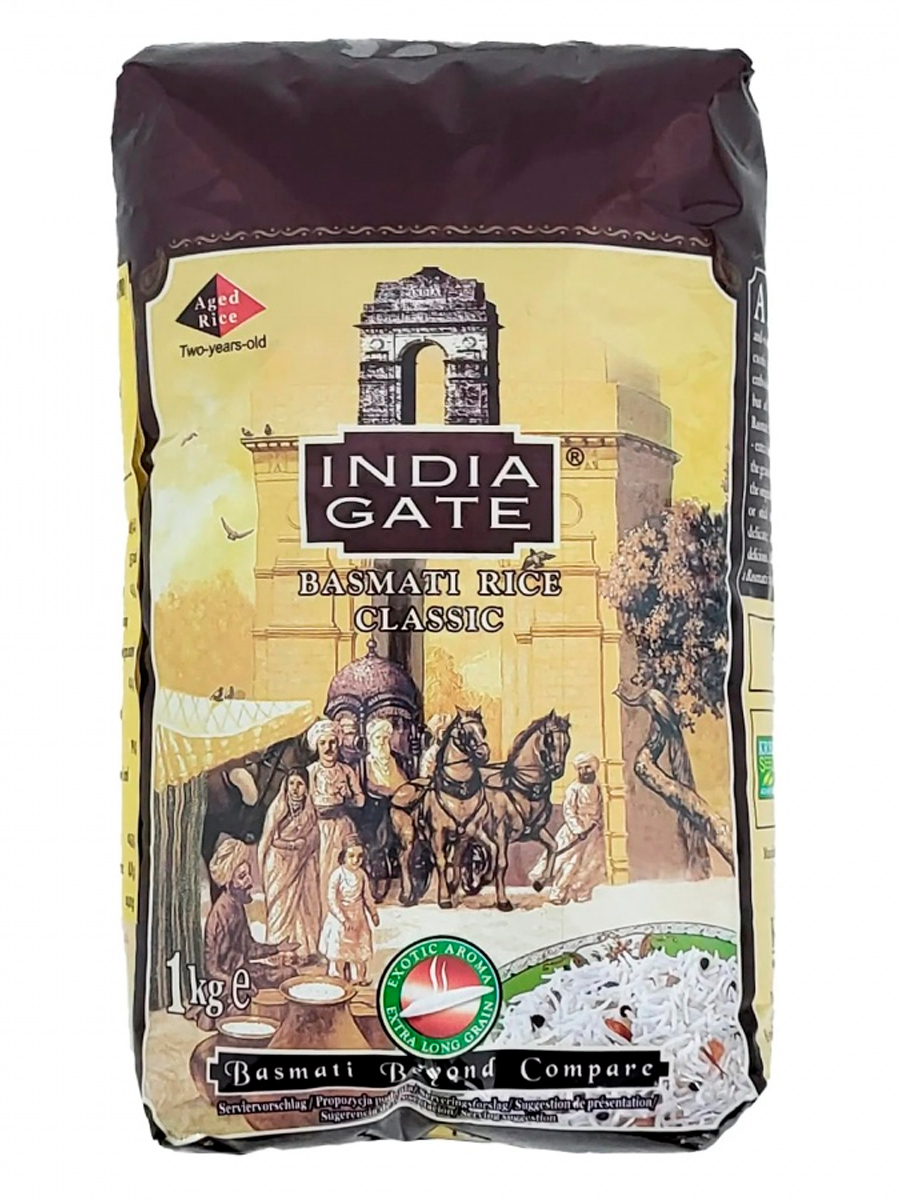 INDIA GATE Classic indian basmati white rice Классический белый рис Басмати 1кг