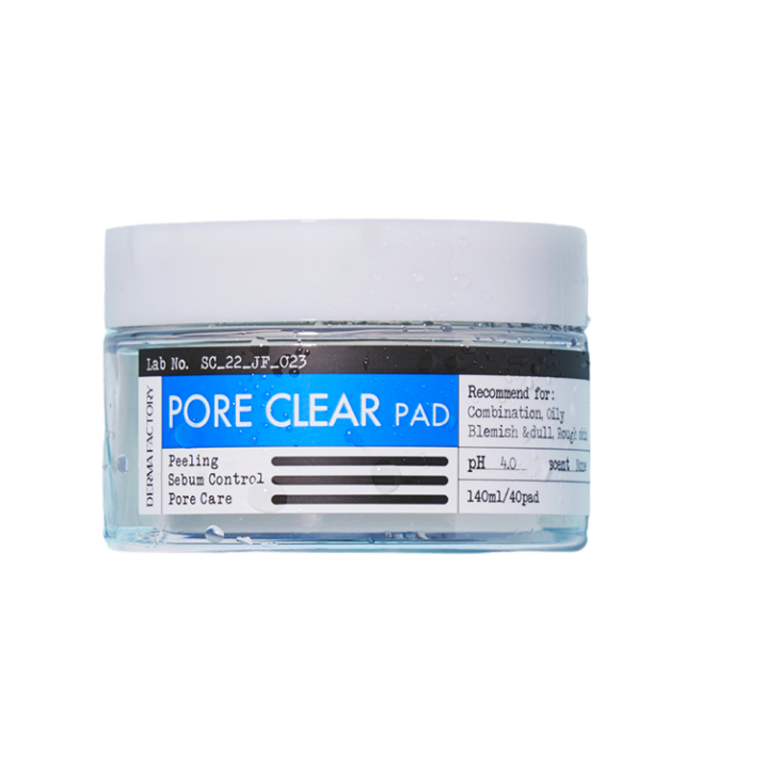 Derma Factory Пэды для лица очищающие - Pore clear pad, 40шт