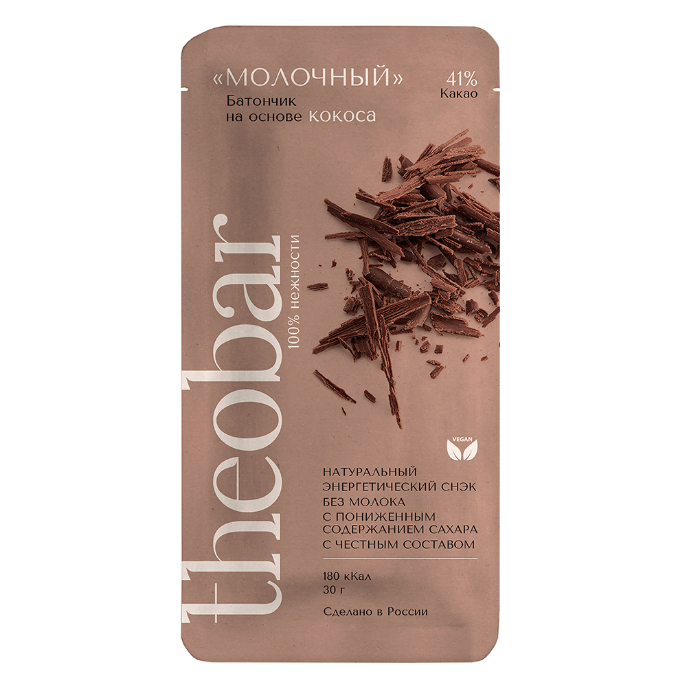 Шоколад молочный на основе кокоса Theobroma «Пища Богов» 30 г