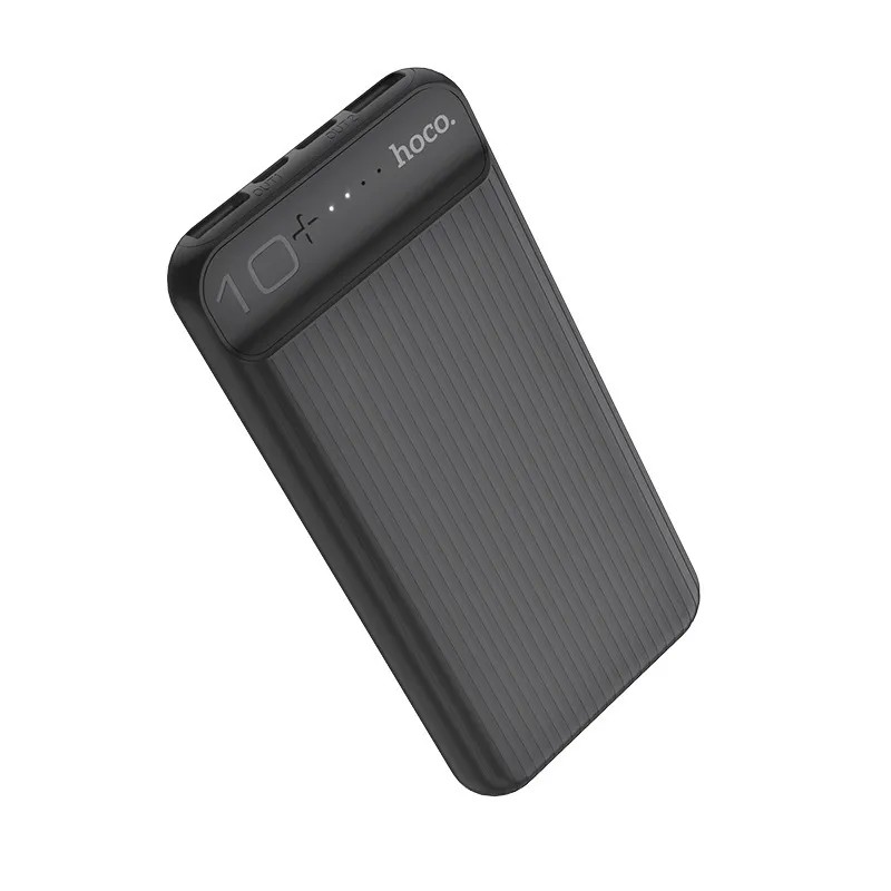 Аккумулятор внешний универсальный Hoco J52 10000 mAh New mobile power bank (2USB:5V-2.0A Max) Черный