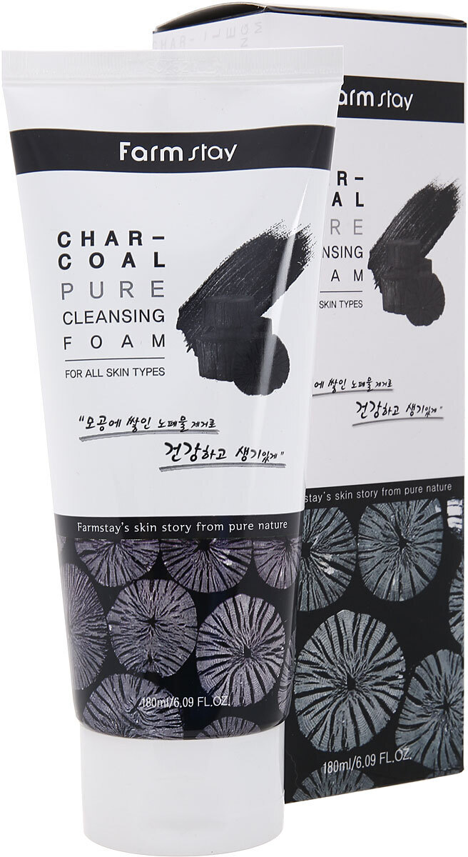 FarmStay Пенка очищающая с древесным углем - Charcoal pure cleansing foam, 180мл