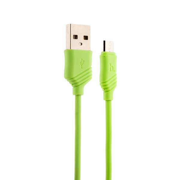 USB дата-кабель Hoco X6 Khaki MicroUSB (1.0 м) Зеленый