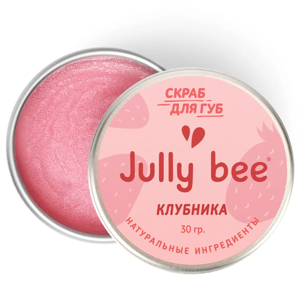 Скраб сахарный для губ "Клубника" Jully bee 30 г