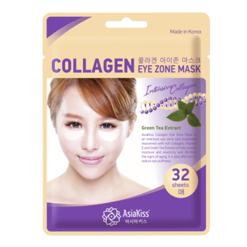 AsiaKiss Патчи для области под глазами с коллагеном - Asiakiss collagen eye zone mask, 32шт