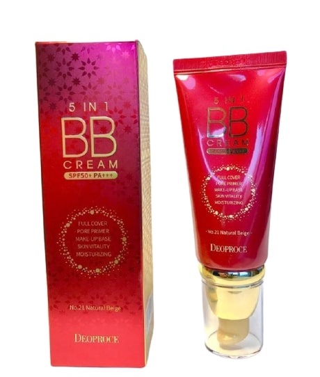 DEOPROCE 5 IN 1 BB CREAM NO.21 NATURAL BEIGE Мультифункциональный BB крем