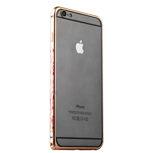 Бампер металлический iBacks Colorful Arc-shaped Flame Aluminium Bumper для iPhone 6s Plus/ 6 Plus - gold edge (ip60063) Gold