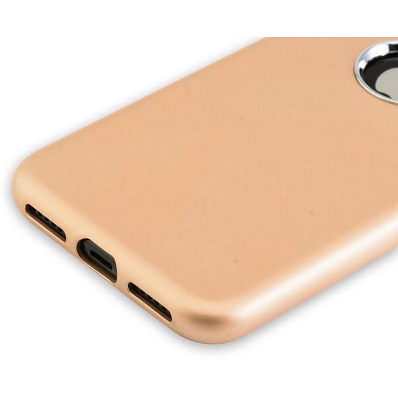 Чехол-накладка силиконовый J-case Metal touch Series Matt 0.5mm для iPhone XS/ X (5.8") Золотистый