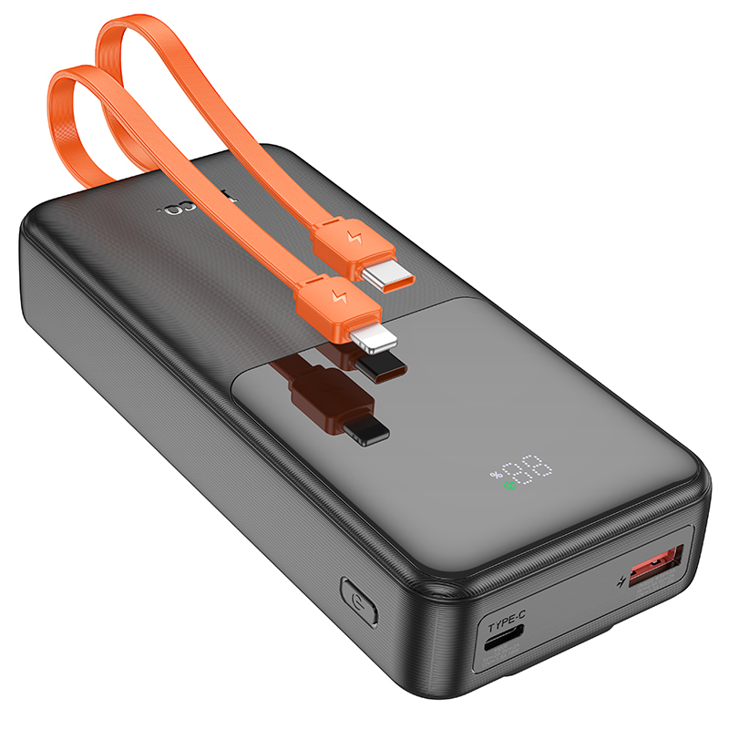 Аккумулятор внешний универсальный Hoco J119A 20000 mAh Sharp charger PD22.5W+QC3.0 power bank (USB:5V-3A/ Type-C: 5V-3A) Черный