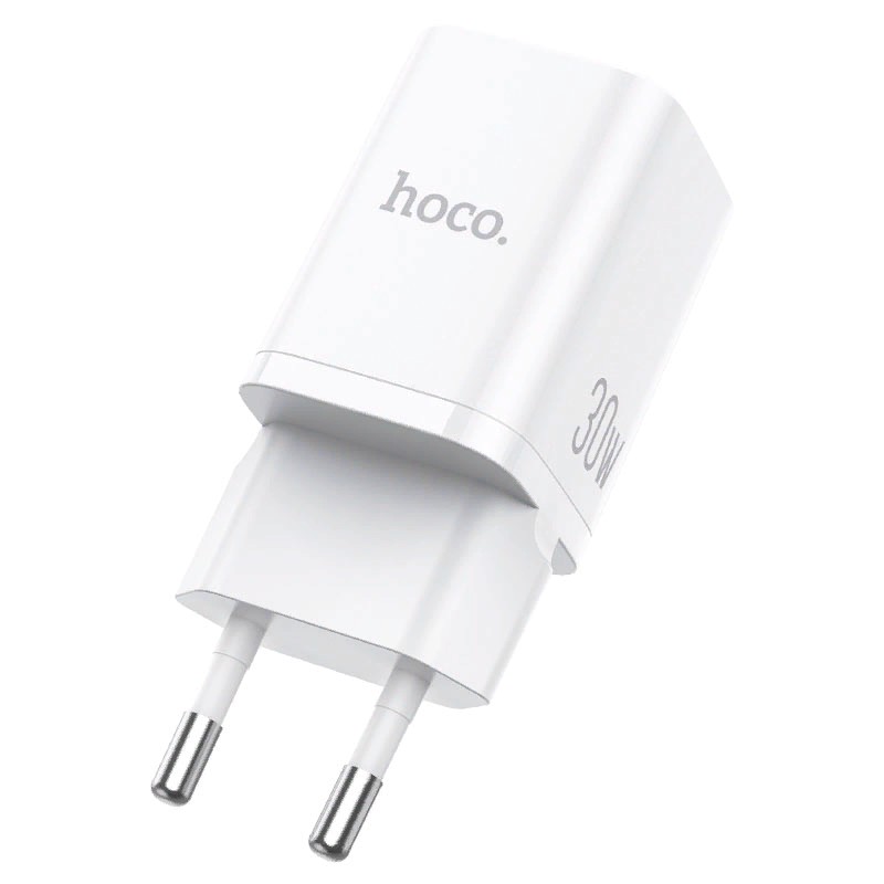 Адаптер питания Hoco N13 Bright PD30W+QC3.0 charger с кабелем Type-C to Type-C (USB: 5V max 3.0A/ 30Вт) Белый