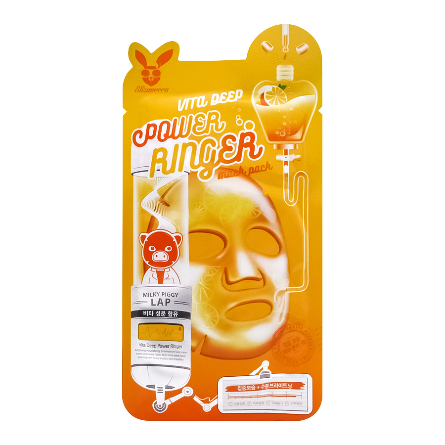 Elizavecca Power Ringer Mask Pack Vita Deep Тканевая маска с витаминным комплексом