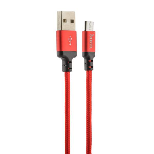 USB дата-кабель Hoco X14 Times speed MicroUSB (2.0 м) Красный