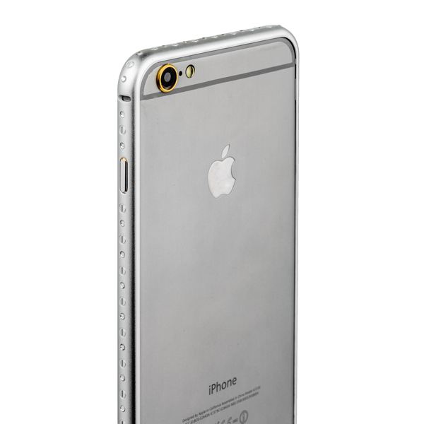 Бампер металлический iBacks Aircraft Grade Aluminum Bumper with Diamond для iPhone 6s Plus (5.5) (ip60225) Silver