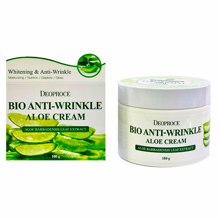 DEOPROCE BIO ANTI WRINKLE ALOE CREAM Антивозрастной крем для лица с экстрактом алоэ вера