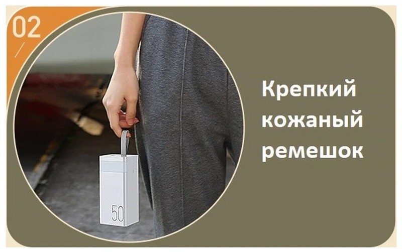 Аккумулятор внешний универсальный Remax RPP-321 50000 mAh Chinen series Super Fast Charg 22.5W/PD20W/QC3.0 power bank (2USB:5V-3.0A Max) Белый