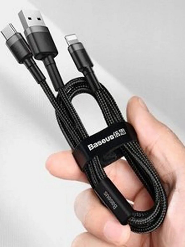 USB дата-кабель Baseus Cafule cable PD for Type-C (CATKLF-ELG1) (1.2 м) Черный