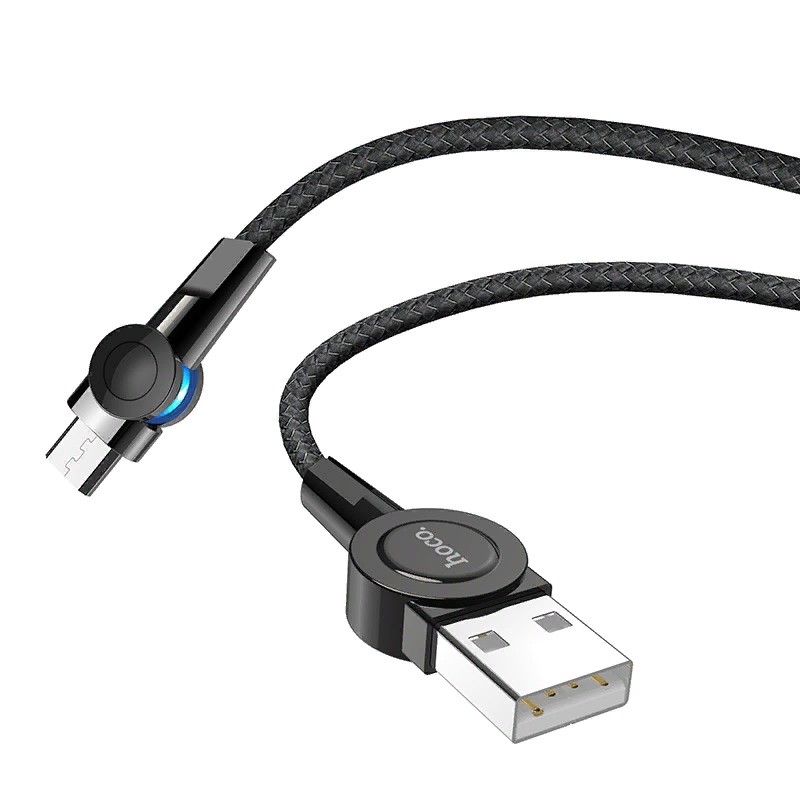 Дата-кабель USB Hoco S8 Magnetic charging data cable for MicroUSB (1.2м) (2.4A) Черный