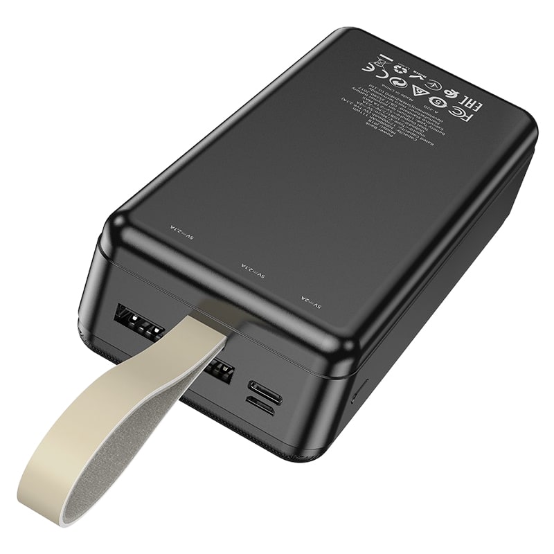 Аккумулятор внешний универсальный Hoco J91B 30000 mAh Strong and Wear-Resistant power bank (2USB:5V-2.1A) Черный