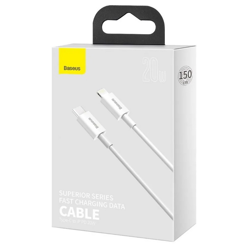 USB дата-кабель Baseus Superior Series Fast Charging Data Cable Type-C - Lightning 20W (CATLYS-B02) 1.5м Белый