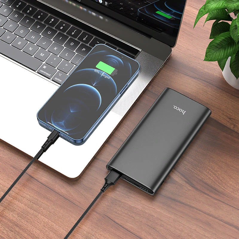 Аккумулятор внешний универсальный Hoco J83-10000 mAh Standard PD20W+QC3.0 Power Bank (USB: 5V/3A) Черный