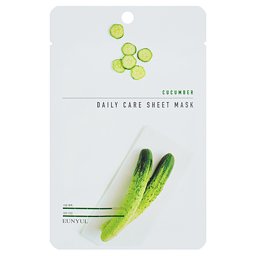 Eunyul Маска тканевая для лица с экстрактом огурца - Cucumber daily care sheet mask, 22г