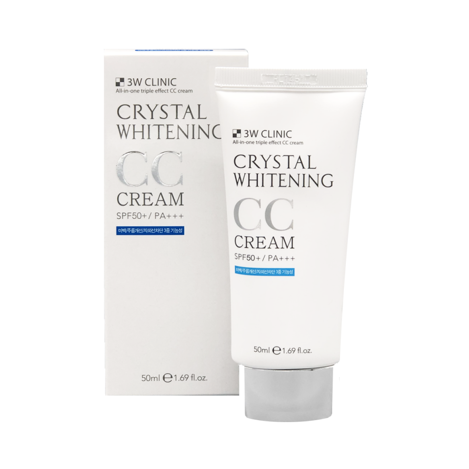 3W CLINIC Crystal Whitening CC Cream SPF50+/PA+++ #2 Маскирующий  СС-крем