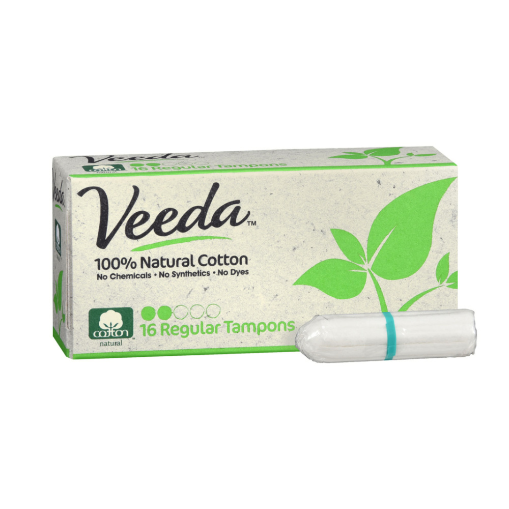 Тампоны "Veeda" Regular Tampons из натурального хлопка без аппликатора Veeda 48 г