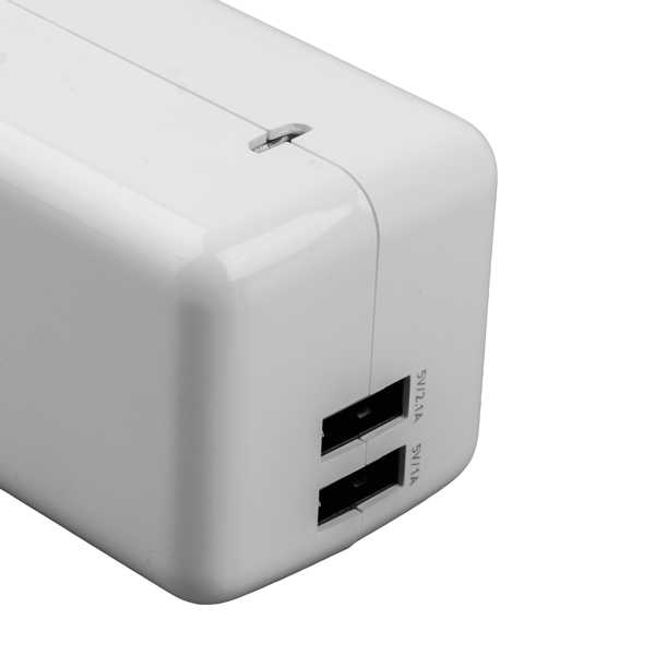 Аккумулятор внешний универсальный Wisdom YC-YDA12 Portable Power Bank 10400mAh ceramic white (USB выход: 5V 1A & 5V 2A)