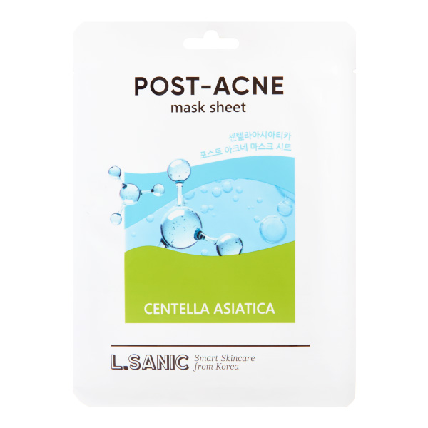 L.SANIC Centella Asiatica Post-Acne Mask Sheet Тканевая маска с экстрактом центеллы азиатской для проблемной кожи