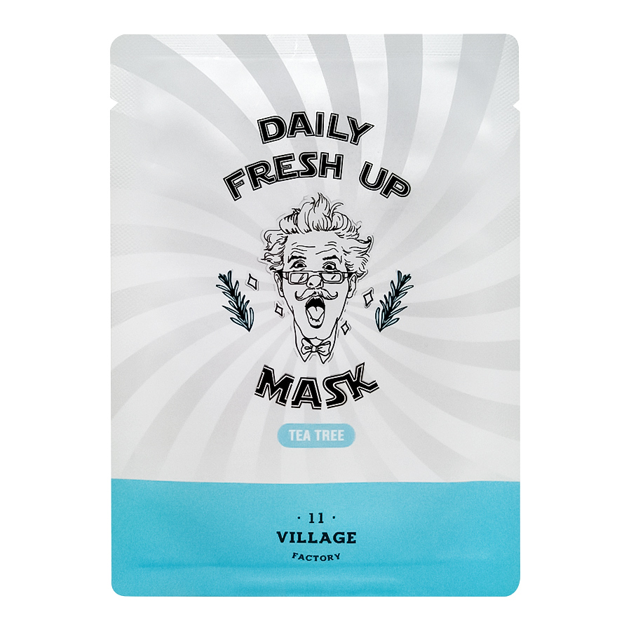 VILLAGE 11 FACTORY Daily Fresh Up Mask Tea Tree Успокаивающая тканевая маска с экстрактом чайного