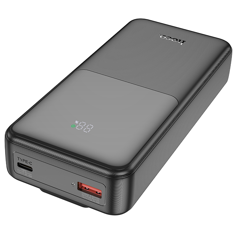 Аккумулятор внешний универсальный Hoco J119A 20000 mAh Sharp charger PD22.5W+QC3.0 power bank (USB:5V-3A/ Type-C: 5V-3A) Черный