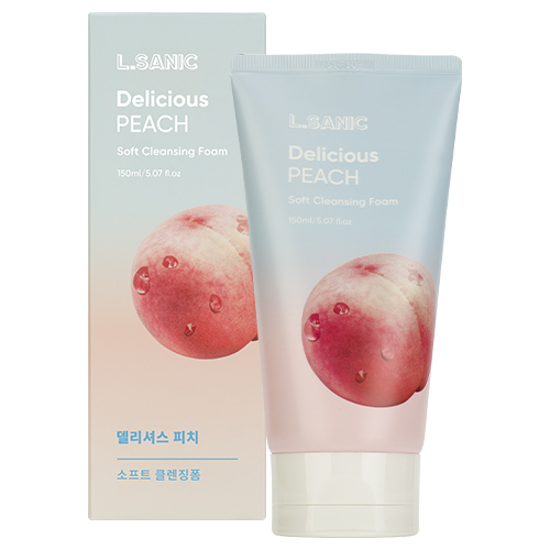 L.Sanic Delicious Peach Soft Cleansing Foam Очищающая пенка для умывания с экстрактом персика 150мл