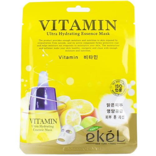 EKEL Vitamin Ultra Hydrating Essence Mask Тканевая маска для лица с витаминами