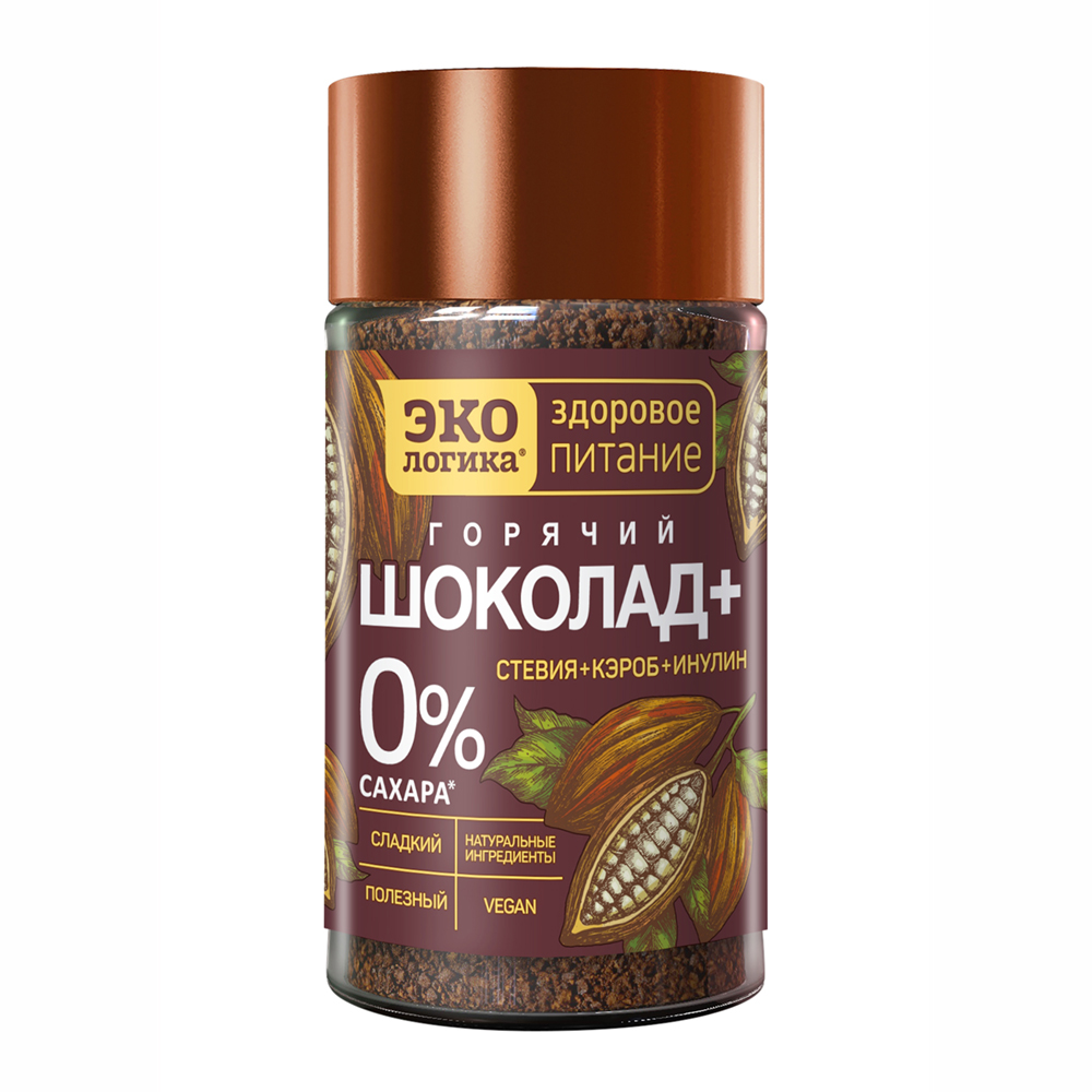 Какао-напиток "Горячий шоколад плюс", растворимый Экологика 125 г