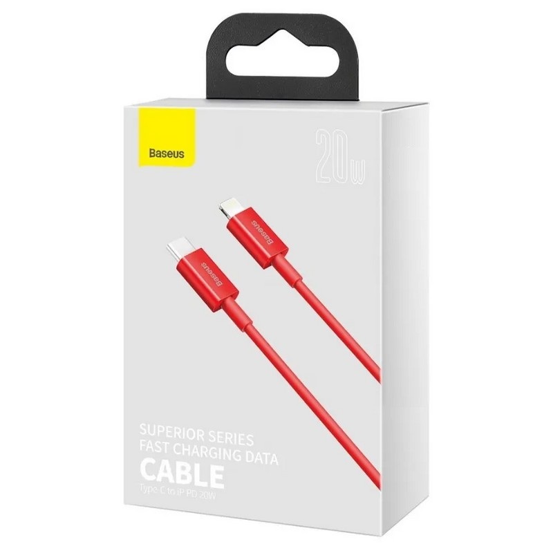 USB дата-кабель Baseus Superior Series Fast Charging Data Cable Type-C - Lightning 20W (CATLYS-C09) 2.0м Красный