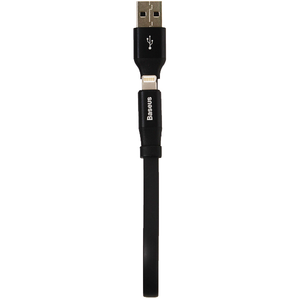 USB дата-кабель Baseus Two-IN-One Portable Cable (Android/ iOS) Lightning/ MicroUSB (CALMBJ-01) (0.23 м) Черный