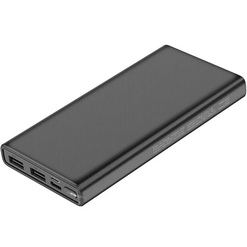 Аккумулятор внешний универсальный Hoco J55 10000 mAh Neoteric mobile power bank (2USB:5V-2.0A Max) Черный