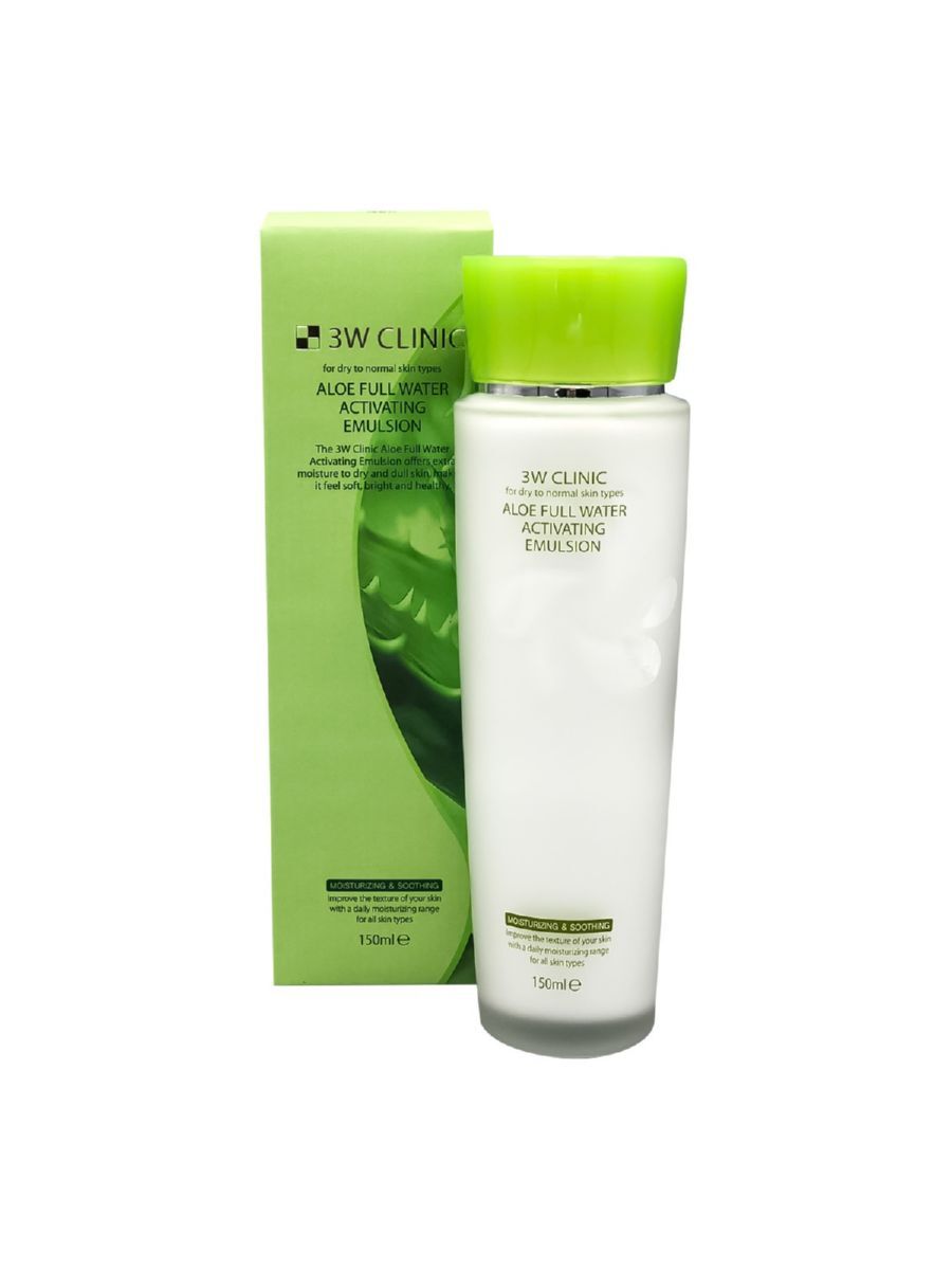 3W CLINIC Aloe Full Water Activating Emulsion Увлажняющая эмульсия с экстрактом алоэ