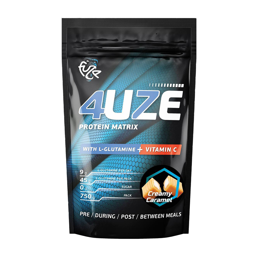 Мультикомпонентный протеин 4uze + Glutamine "Сливочная карамель" Fuze 750 г