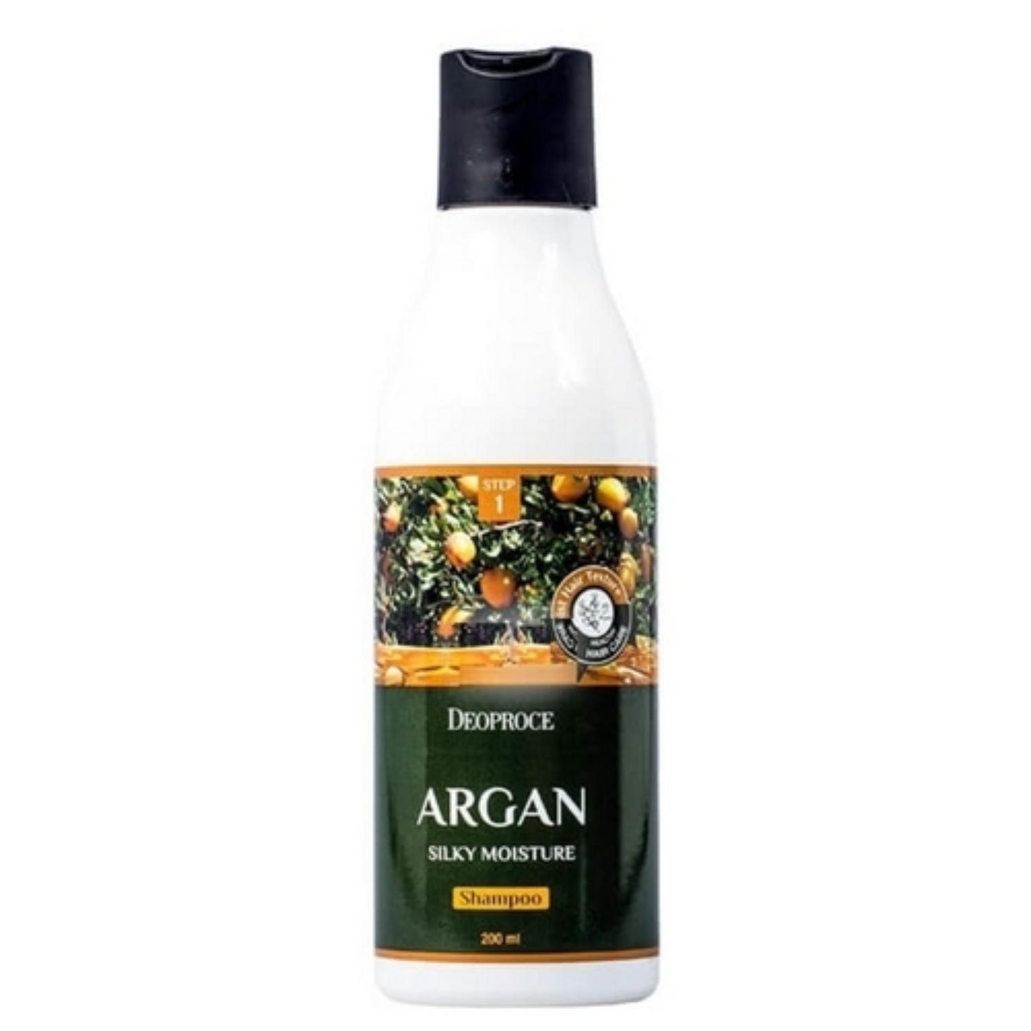 Deoproce Шампунь для волос с аргановым маслом - Argan silky moisture shampoo, 200мл