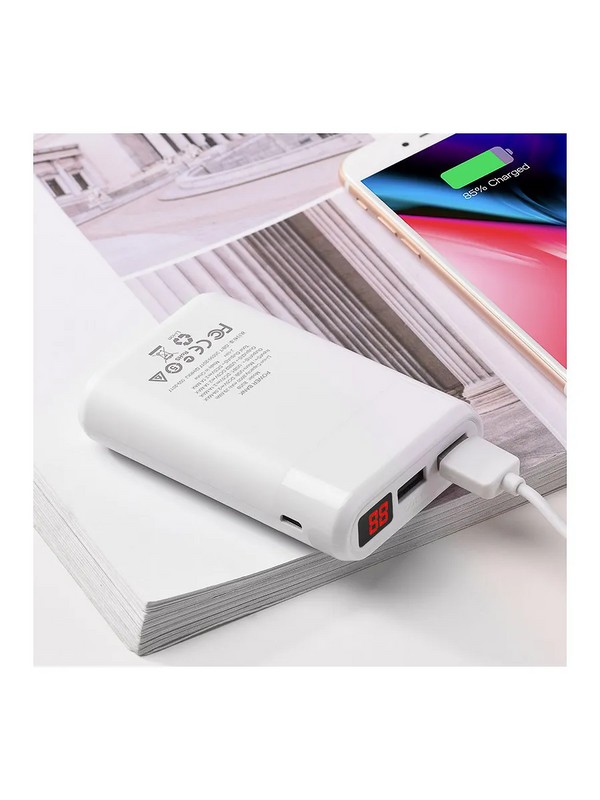 Аккумулятор внешний универсальный Hoco B35B-8000 mAh Entourage mobile Power bank (2USB: 5V-2.1A) Белый