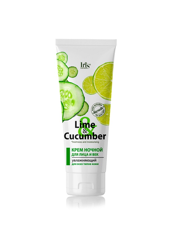 IRIS Lime&Cucumber Крем ночной для лица и век увлажняющий 75мл