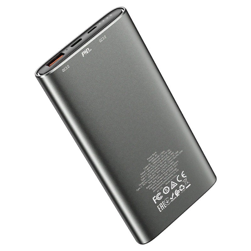 Аккумулятор внешний универсальный Hoco J83-10000 mAh Standard PD20W+QC3.0 Power Bank (USB: 5V/3A) Черный