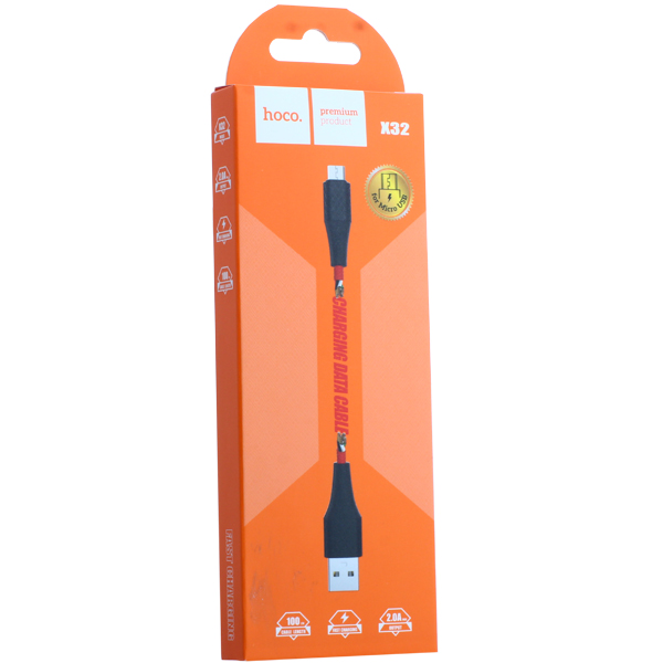 USB дата-кабель Hoco X32 Excellent charging data cable for MicroUSB (1.0 м) Красный