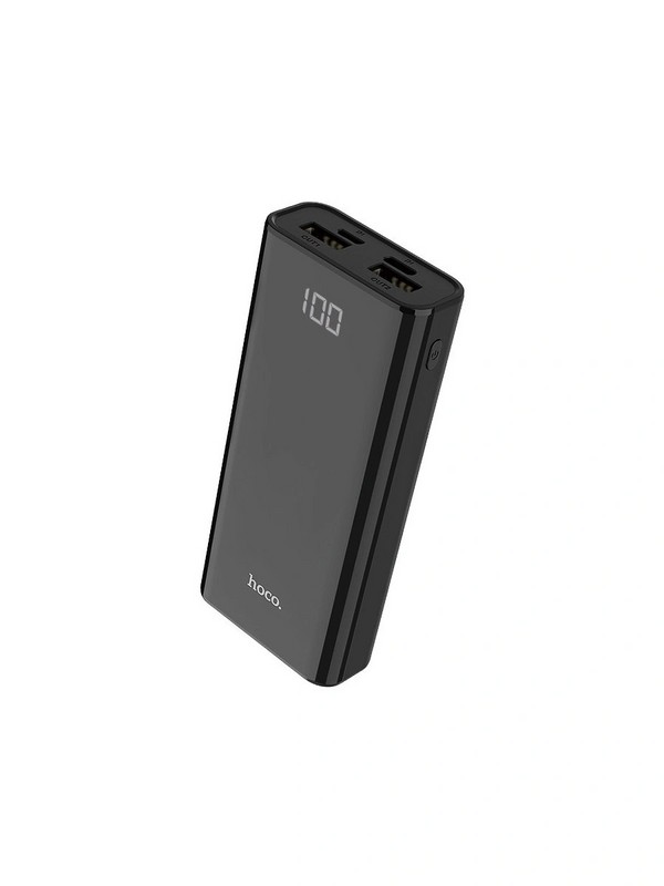 Аккумулятор внешний универсальный Hoco J45 10000 mAh Elegant Shell power mobile power bank (2USB:5V-2.0A Max) Черный