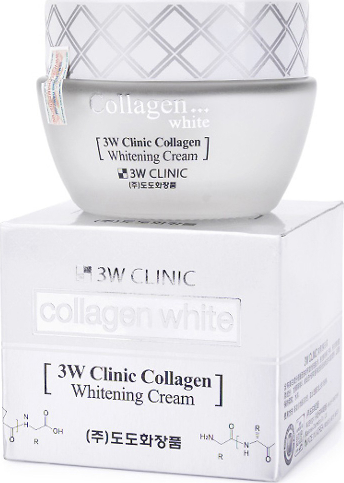 3W Clinic Крем для лица осветляющий с коллагеном - Collagen whitening cream, 60мл